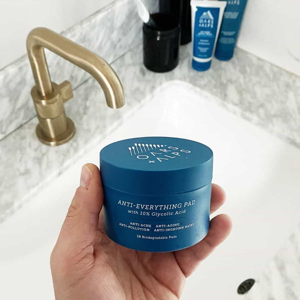 Oars + Alps - Men’s Exfoliating Face Wipes, Glycolic & Salicylic Acid Pads - Bawston & Tucker - 