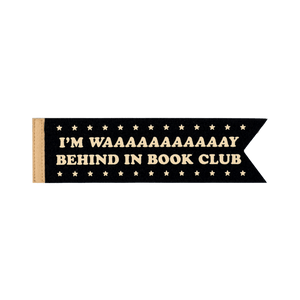 Oxford Pennant - Behind In Book Club Bookmark - Bawston & Tucker - 