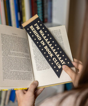 Oxford Pennant - Behind In Book Club Bookmark - Bawston & Tucker - 