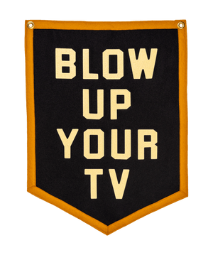Oxford Pennant - Blow Up Your TV Camp Flag • John Prine x Oxford Pennant - Bawston & Tucker - 