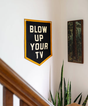 Oxford Pennant - Blow Up Your TV Camp Flag • John Prine x Oxford Pennant - Bawston & Tucker - 