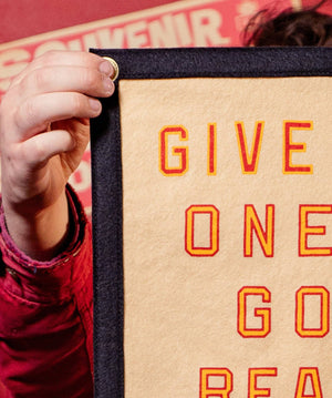 Oxford Pennant - Give Me One Good Reason Why We Need To Be Like Them Camp Flag • Blink-182 x Oxford Pennant - Bawston & Tucker -