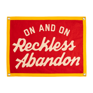 Oxford Pennant - On And On Reckless Abandon Camp Flag • blink-182 x Oxford Pennant - Bawston & Tucker -