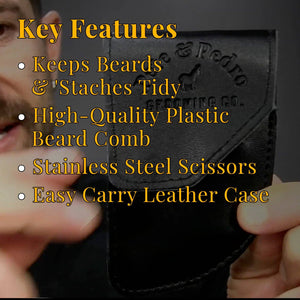 Pete & Pedro - Beard Care Comb & Scissors Kit - Bawston & Tucker - 