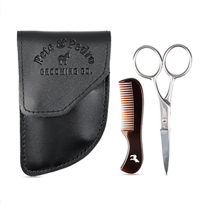 Pete & Pedro - Beard Care Comb & Scissors Kit - Bawston & Tucker - 