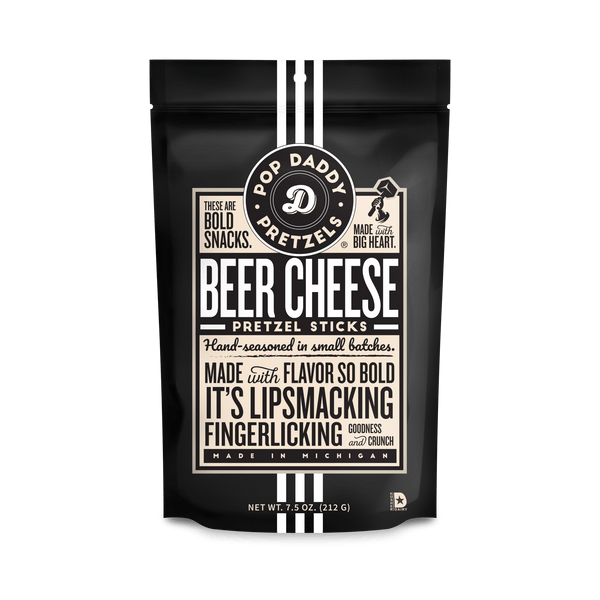 Pop Daddy Snacks - Pop Daddy – Beer Cheese Seasoned Pretzels 7.5oz - Bawston & Tucker - 