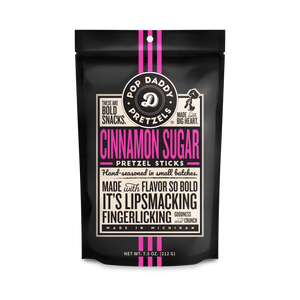 Pop Daddy Snacks - Pop Daddy – Cinnamon Sugar Seasoned Pretzels 7.5oz - Bawston & Tucker - 