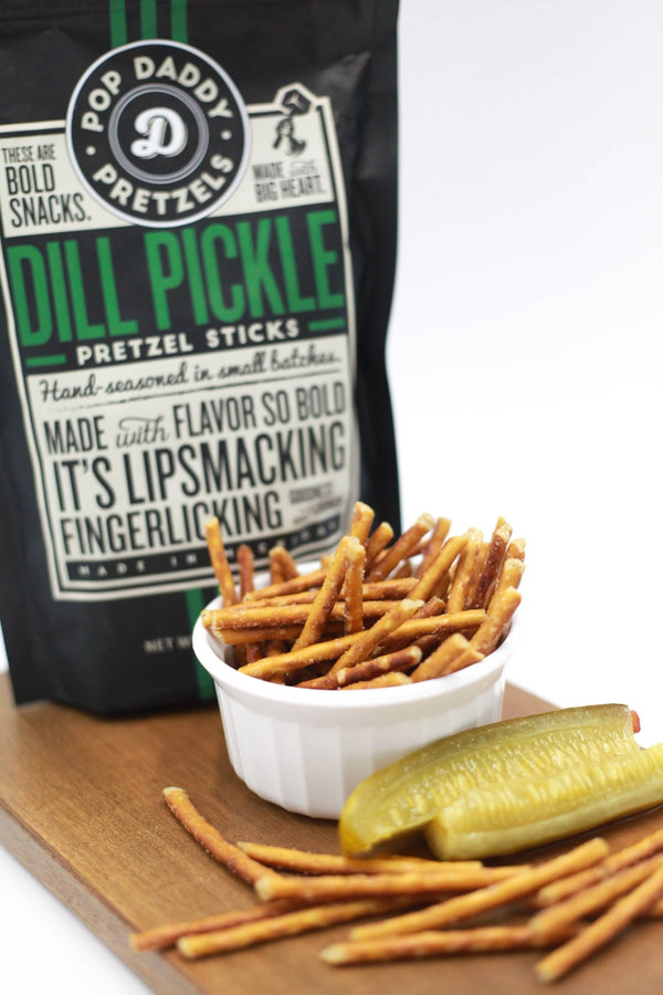 Pop Daddy Snacks - Pop Daddy – Dill Pickle Seasoned Pretzels 7.5oz - Bawston & Tucker - 