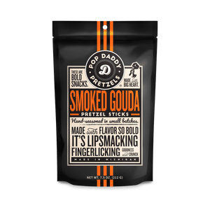 Pop Daddy Snacks - Pop Daddy – Smoked Gouda Seasoned Pretzels 7.5oz - Bawston & Tucker - 