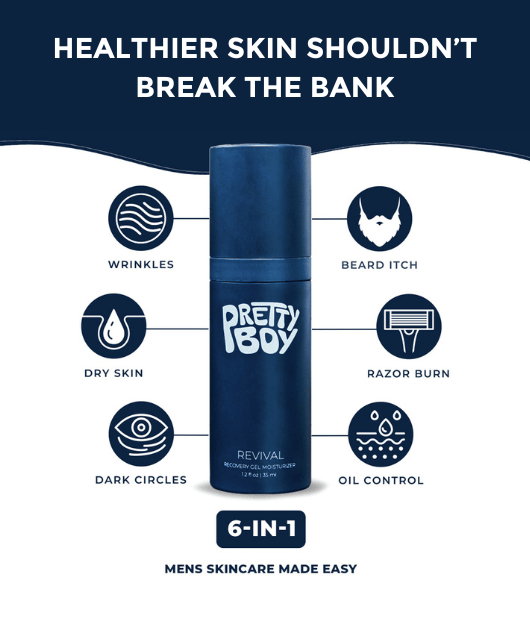 PrettyBoy - PrettyBoy Face Revival Gel Moisturizer For Men - Bawston & Tucker - 