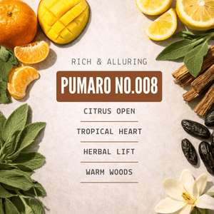 Pumaro Solid Cologne for Men - Dry Woods & Golden Citrus - Bawston & Tucker - Solid Cologne
