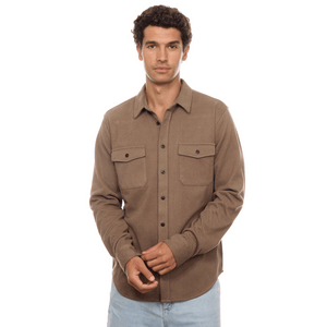 PX - Ultra Soft 2 Pocket Long Sleeve Shirt - Mocha - Bawston & Tucker -