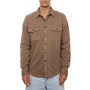 PX - Ultra Soft 2 Pocket Long Sleeve Shirt - Mocha - Bawston & Tucker -