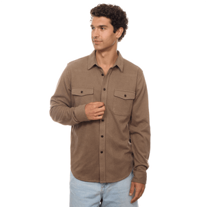 PX - Ultra Soft 2 Pocket Long Sleeve Shirt - Mocha - Bawston & Tucker -