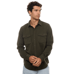 PX - Ultra Soft 2 Pocket Long Sleeve Shirt - Olive - Bawston & Tucker -