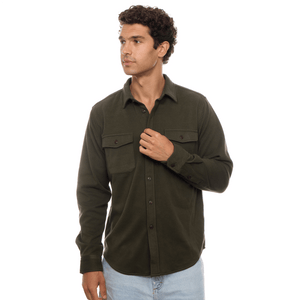 PX - Ultra Soft 2 Pocket Long Sleeve Shirt - Olive - Bawston & Tucker -