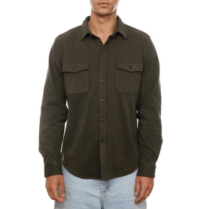 PX - Ultra Soft 2 Pocket Long Sleeve Shirt - Olive - Bawston & Tucker -