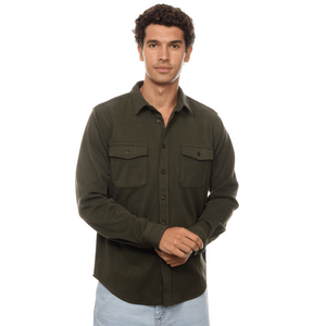PX - Ultra Soft 2 Pocket Long Sleeve Shirt - Olive - Bawston & Tucker -