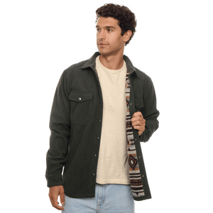 PX - Warm Olive Corduroy Jacket With A Printed Microfiber Lining - Bawston & Tucker -