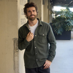 PX - Warm Olive Corduroy Jacket With A Printed Microfiber Lining - Bawston & Tucker -