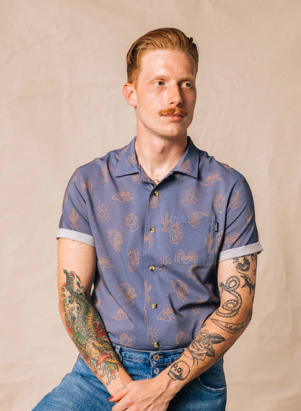 Pyknic - Adios Burritos Casual Button Down Shirt Men & Women - Bawston & Tucker - 