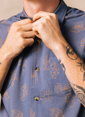Pyknic - Adios Burritos Casual Button Down Shirt Men & Women - Bawston & Tucker - 