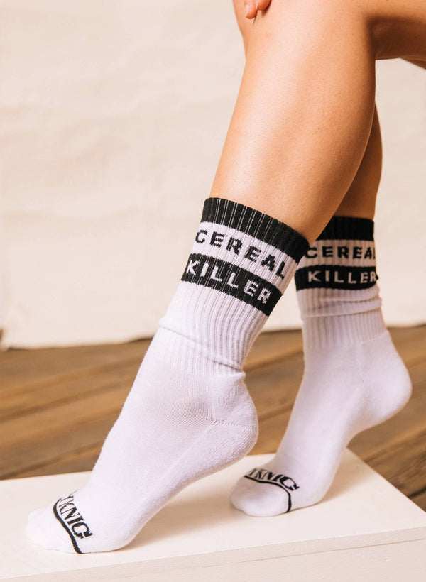 Pyknic - Cereal Killer Vintage Comfy Crew Socks - Bawston & Tucker - 
