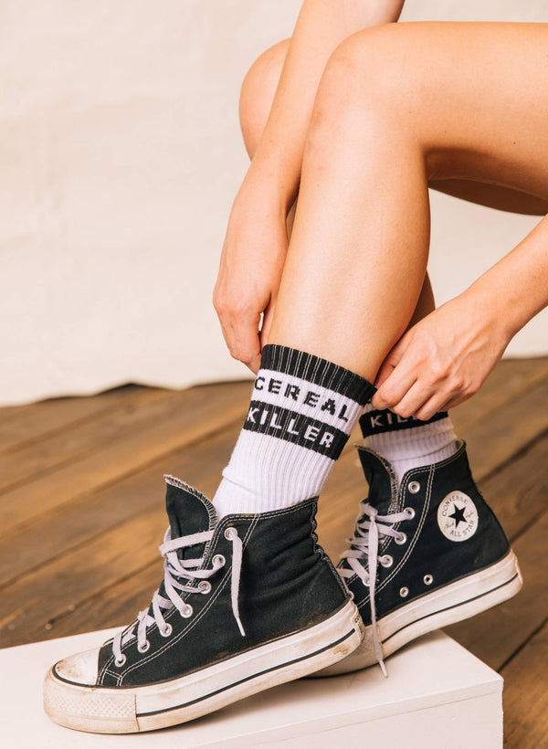 Pyknic - Cereal Killer Vintage Comfy Crew Socks - Bawston & Tucker - 