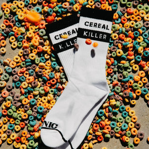 Pyknic - Cereal Killer Vintage Comfy Crew Socks - Bawston & Tucker - 