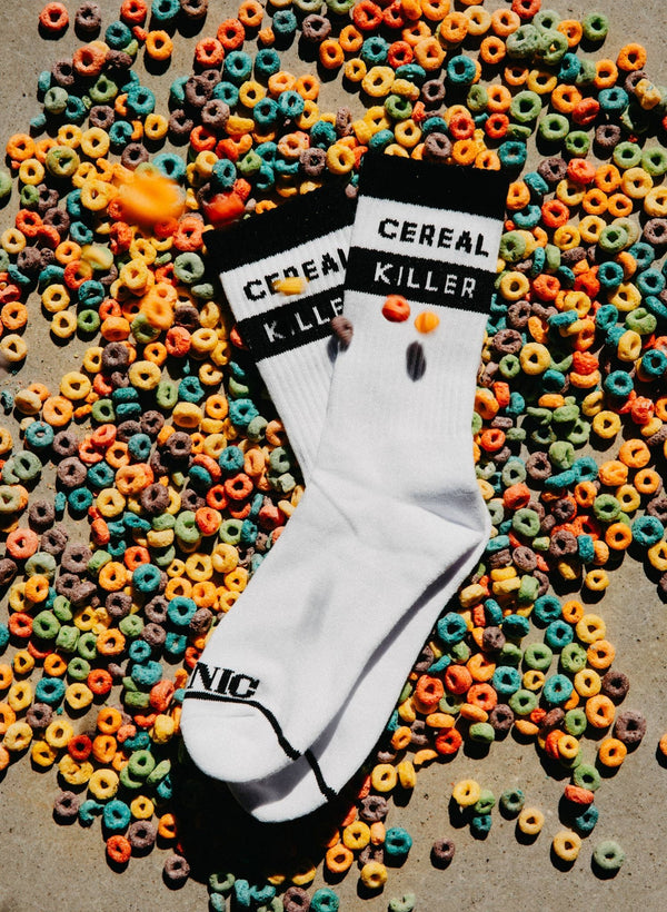 Pyknic - Cereal Killer Vintage Comfy Crew Socks - Bawston & Tucker - 