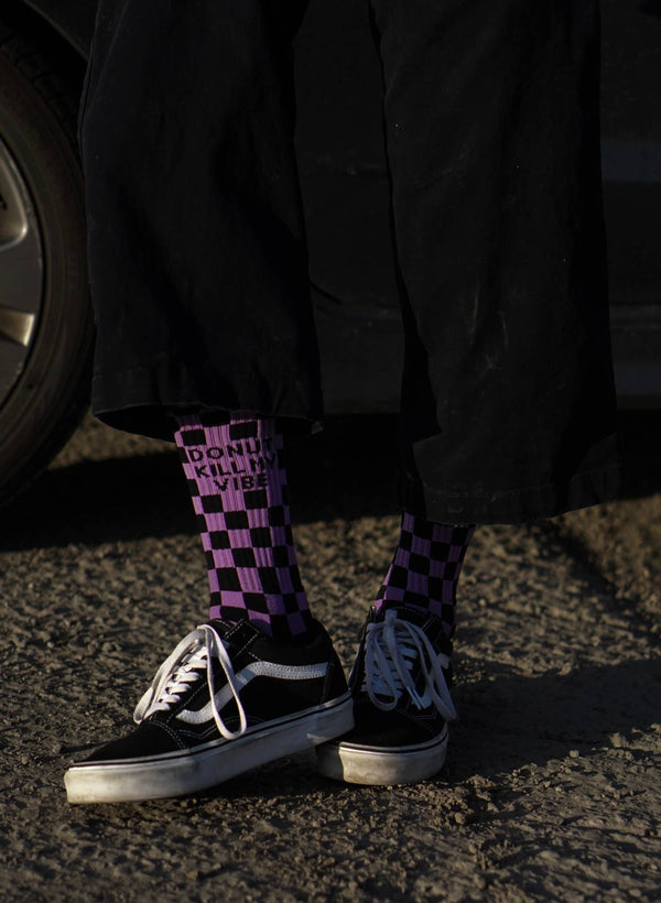 Pyknic - Donut Kill My Vibe Comfy Crew Socks - Bawston & Tucker - 