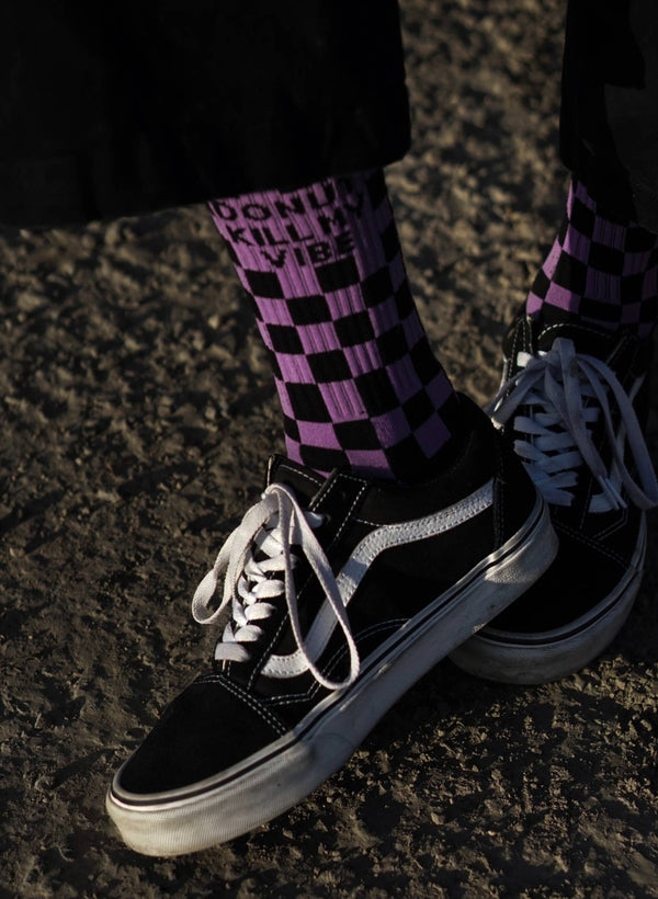 Pyknic - Donut Kill My Vibe Comfy Crew Socks - Bawston & Tucker - 