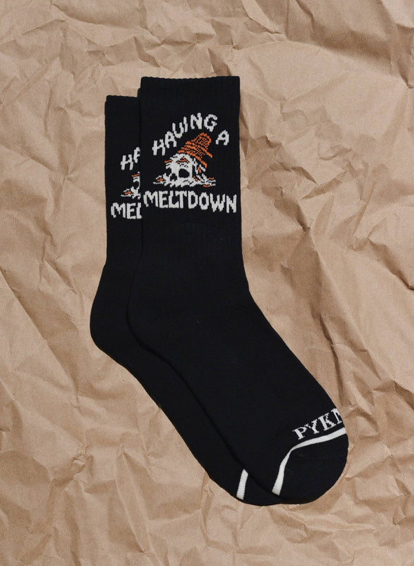 Pyknic - Having a Meltdown Vintage - Style Crew Socks - Bawston & Tucker - 