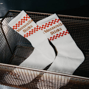 Pyknic - Mozzarella Sticks Socks Fun Comfy Crew Socks - Bawston & Tucker - 