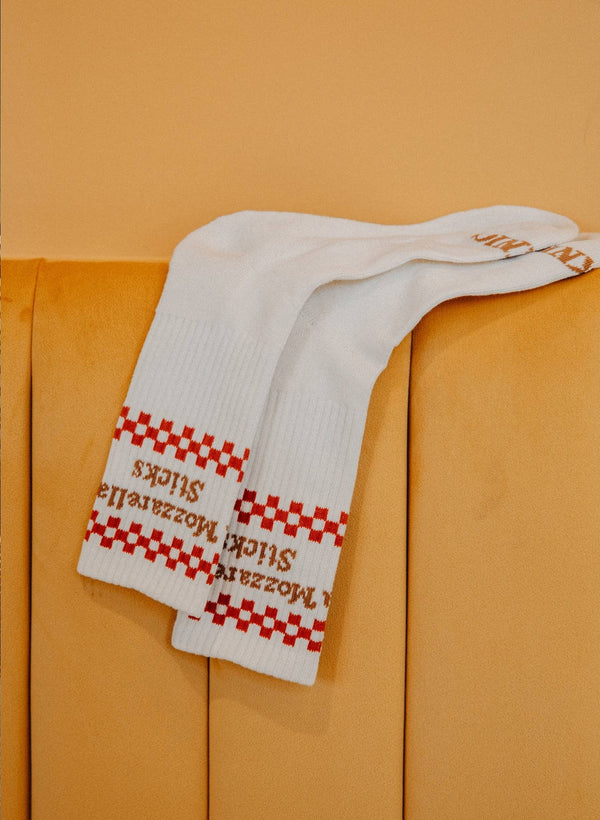 Pyknic - Mozzarella Sticks Socks Fun Comfy Crew Socks - Bawston & Tucker - 