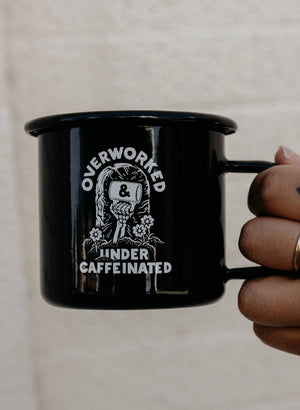 Pyknic - Over Worked Under Caffeinated Mug - Bawston & Tucker - 