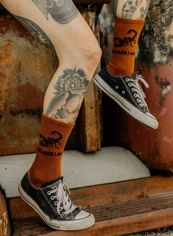 Pyknic - Quesadillas Socks, Western Comfy Crew Socks - Bawston & Tucker - 
