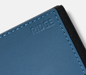 Ridge Wallet - Ridge Biflex - Cobalt Blue Leather - Bawston & Tucker - 
