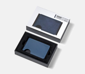 Ridge Wallet - Ridge Biflex - Cobalt Blue Leather - Bawston & Tucker - 