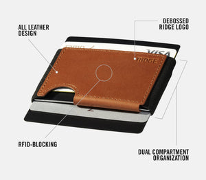 Ridge Wallet - Ridge Biflex - Tobacco Brown Leather - Bawston & Tucker - 
