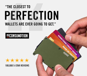 Ridge Wallet - Ridge Wallet 2.0 - Matte Olive - Bawston & Tucker - 