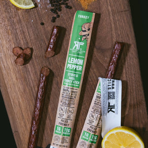 Righteous Felon Craft Jerky - Righteous Felon Lemon Pepper Turkey Stick 1oz - Bawston & Tucker - 