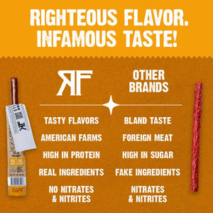 Righteous Felon Craft Jerky - Righteous Felon Street Taco Pork Stick 1oz - Bawston & Tucker - 