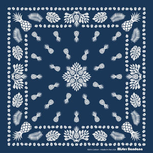 Simpler Times Bandana - Navy - Made in USA - 22"x22" - B&T Threads - Bawston & Tucker - Bandana