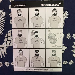 Simpler Times Bandana - Navy - Made in USA - 22"x22" - B&T Threads - Bawston & Tucker - Bandana