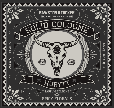 Solid Cologne - Hurytt - 0.35 oz Liner + Vessel - Bawston & Tucker - Solid Cologne