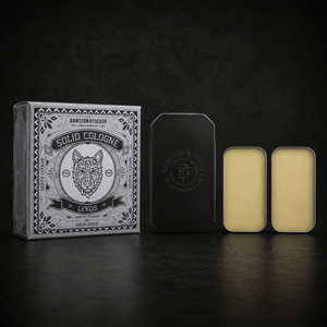 Solid Cologne Starter Kit for Men – 2 Scents + Refillable Metal Case - Bawston & Tucker - Solid Cologne