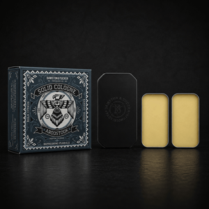 Solid Cologne Starter Kit for Men – 2 Scents + Refillable Metal Case - Bawston & Tucker - Solid Cologne