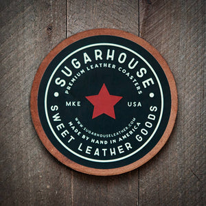 Sugarhouse Leather - Kentucky State Silhouette Leather Coaster - Bawston & Tucker - 