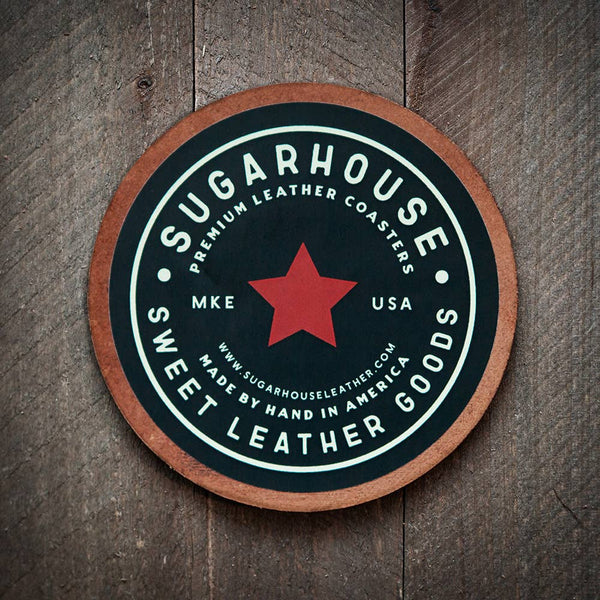 Sugarhouse Leather - Kentucky State Silhouette Leather Coaster - Bawston & Tucker - 